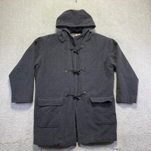 Vintage Kristen Blake Womens Duffle Coat Medium Gray LambswoolToggle Hooded